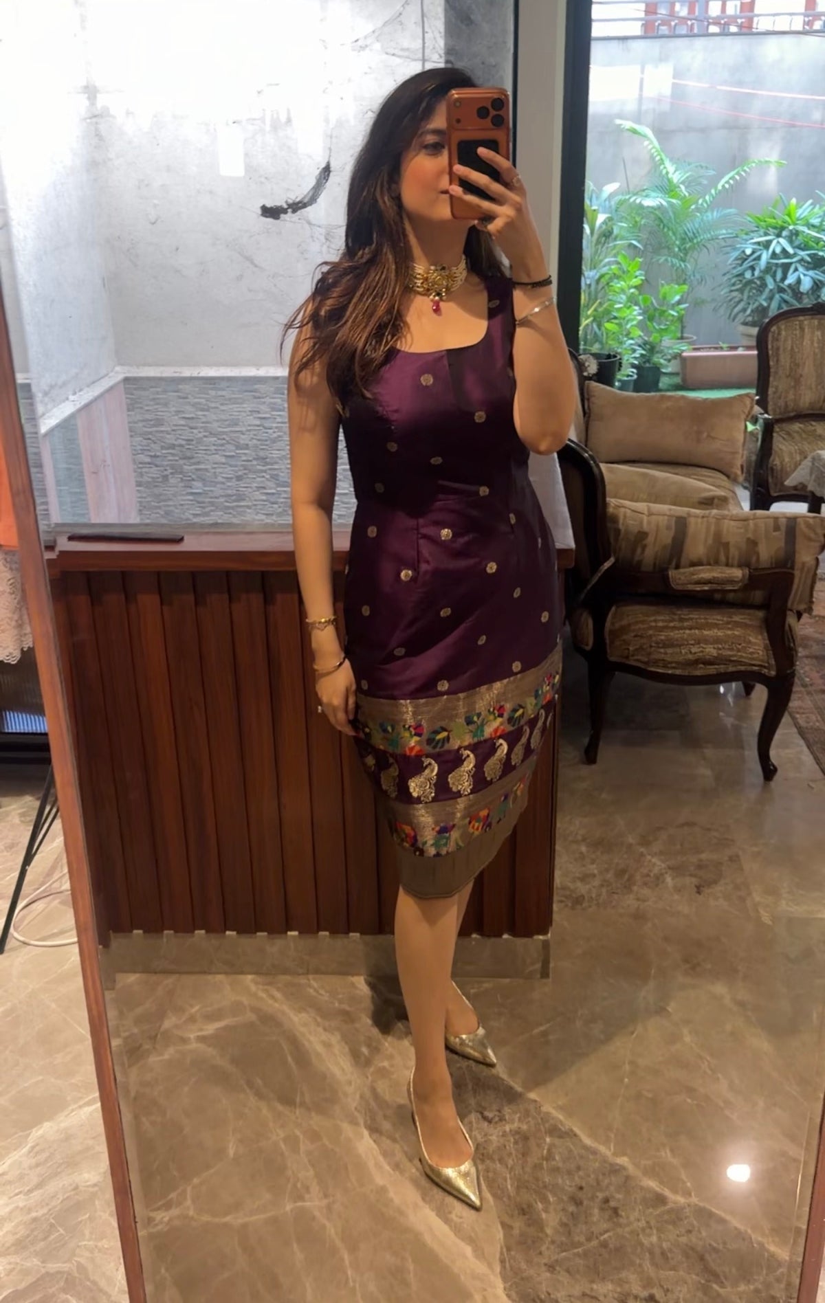 Purple Midi Dress