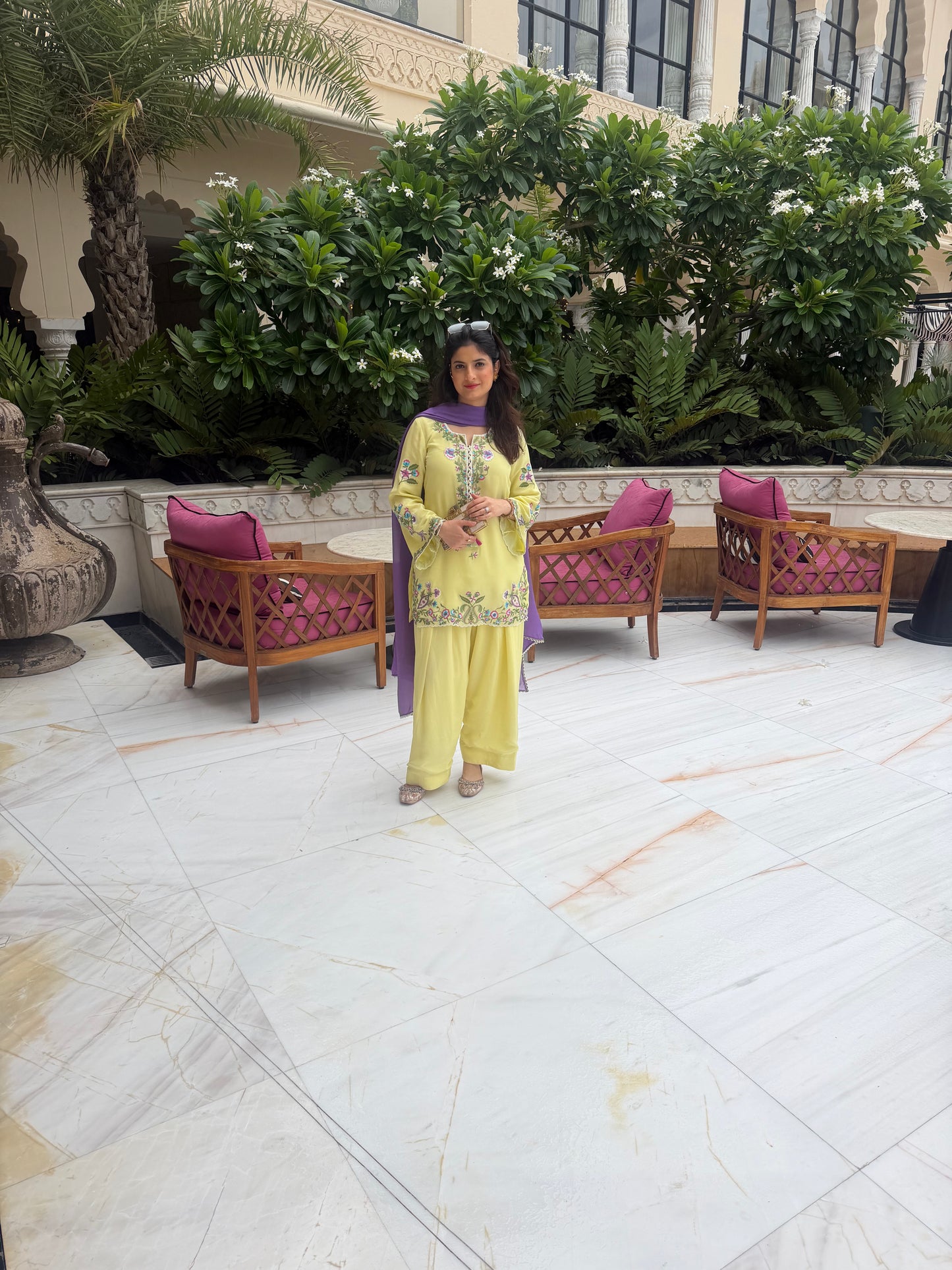 Butter yellow farsi suit set
