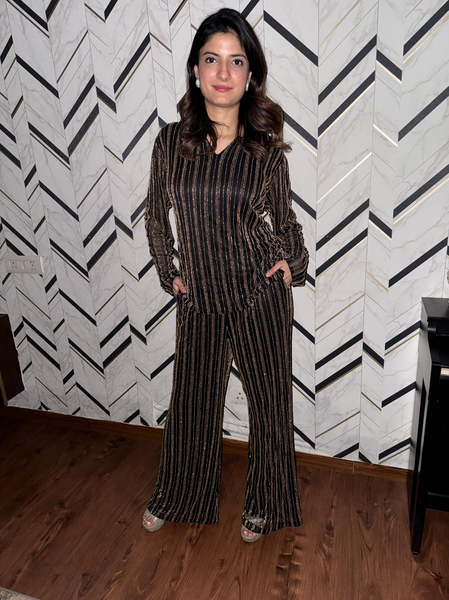 Black & Gold Co ord